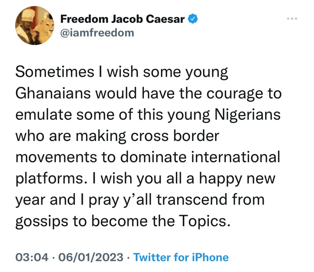 “I Wish Ghanaian youth Learn from Young Nigerians Making Cross Border Moves” – Cheddar