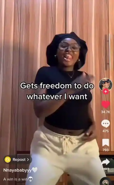 I Have Freedom Now: Lady Celebrates Over Parent’s Death