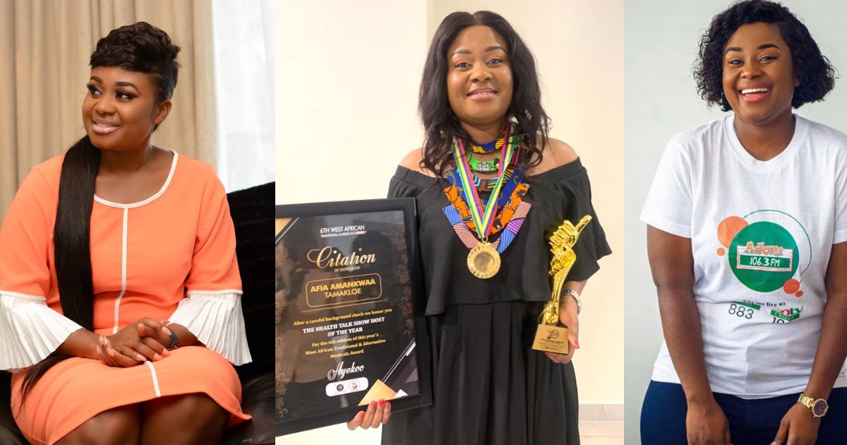 Popular Adom TV Presenter, Afia Amankwa Tamakloe honored at West African Medicals Award