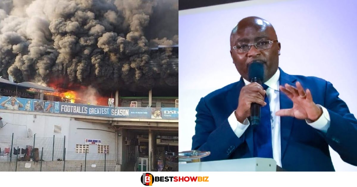 "The fire at Kejetia Market was caused by a trader who was cooking rice in her shop with gas" - Bawumia