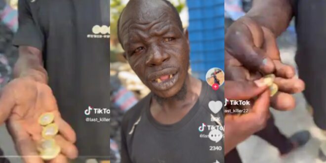Beggar Gets Angry After Man Offered Him 4 Cedis Instead of 5, Says It's Not Enough - Watch Video