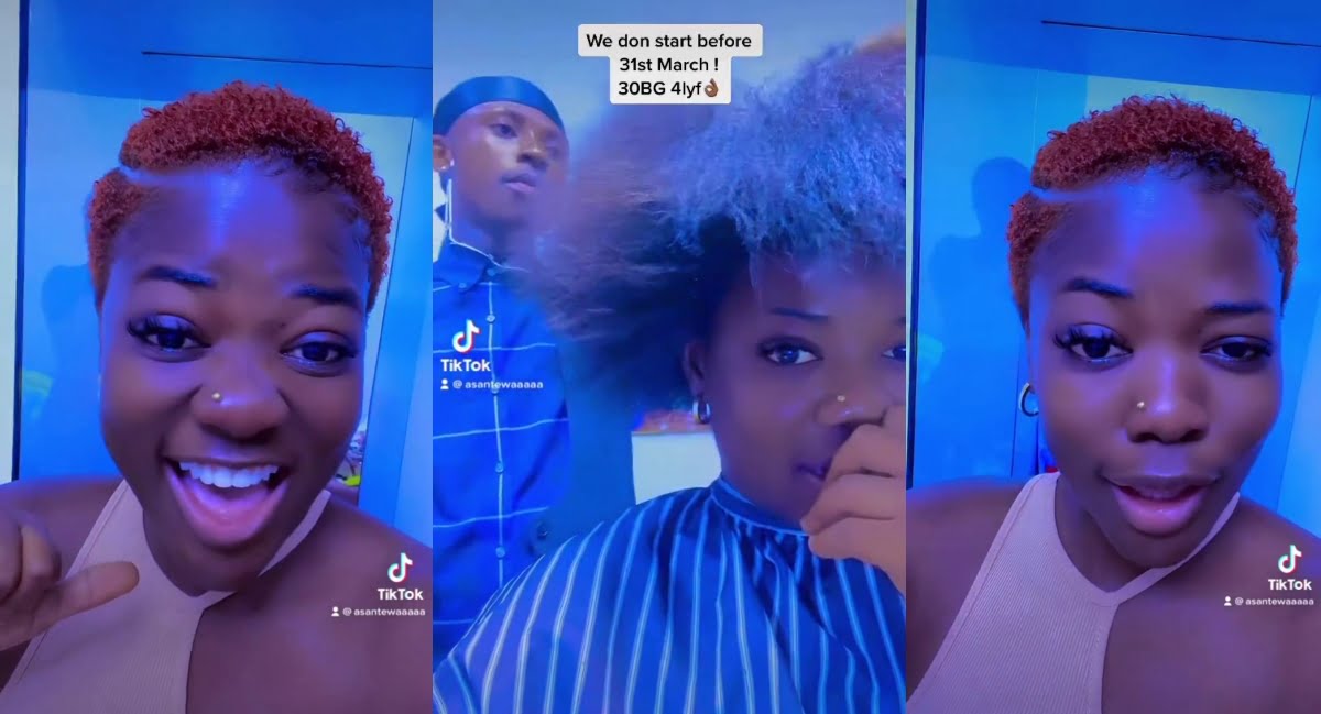 Asantewaa Flaunts New Haircut As She Cuts Off All Her Permed Hair - Video