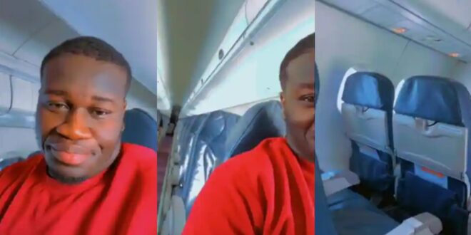 "Plane mu Dropping" - Man Boards Plane From Kumasi To Accra, Realizes He's The Only Person On Board - Video