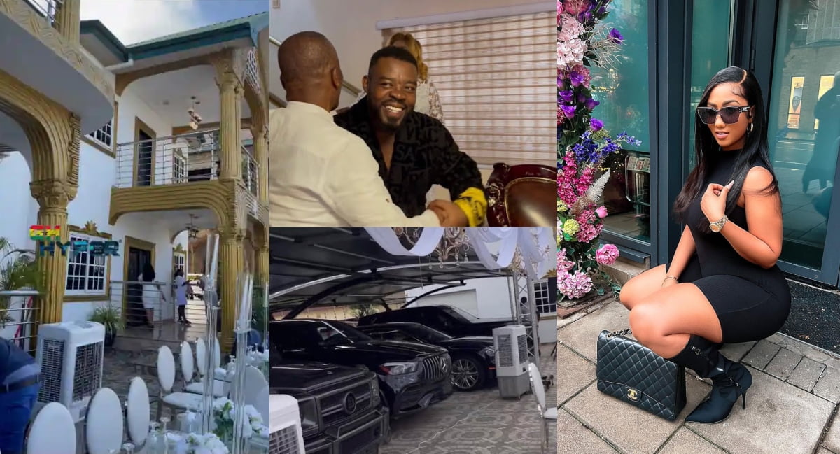Hajia4Reall's Sugar Daddy, Richard Quaye Flaunts Plush Mansion With G-Wagon, Bentley, Range Rover On Birthday - Videos