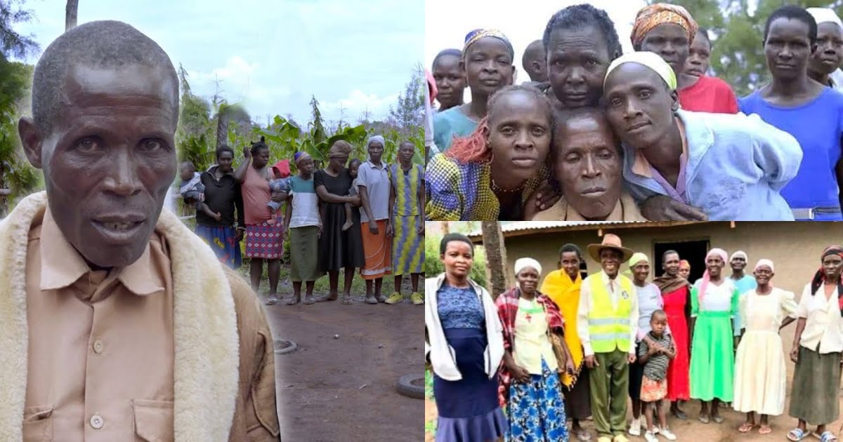 “I’m too smart for one wife” — Kenyan man with 8 wives, 7 girlfriends, and 107 children says