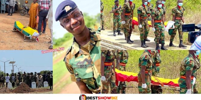 Watch the video of how the soldier Murdered In Ashaiman, Imoro Sherif Was Buried At Burma Camp Military Cemetary