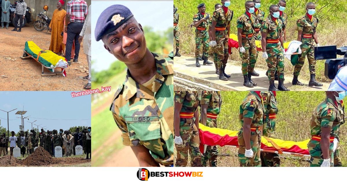 Watch the video of how the soldier Murdered In Ashaiman, Imoro Sherif Was Buried At Burma Camp Military Cemetary