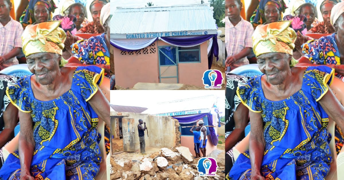 Oyerapa Tv Donates A Fully Completed House To an 89-year-old Widow at Essiam - Photos