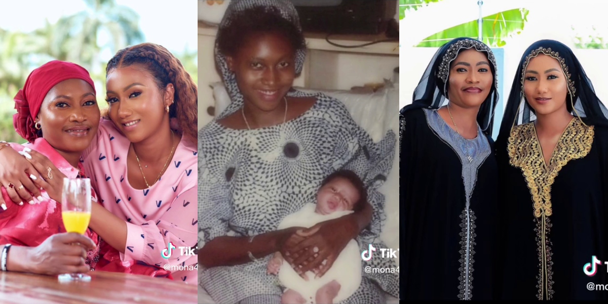 Hajia4reall shares beautiful transformation video with her mother after 30 years