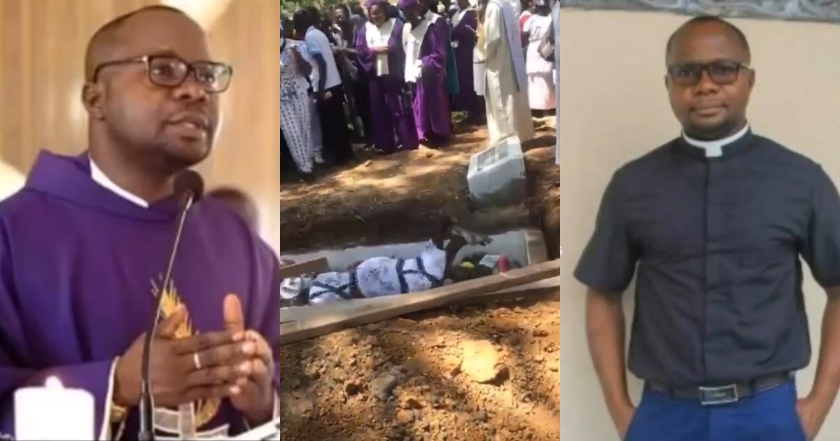 See Photos Of The late Father Bernard Who Went Viral After A Woman Threw Herself Into His Grave
