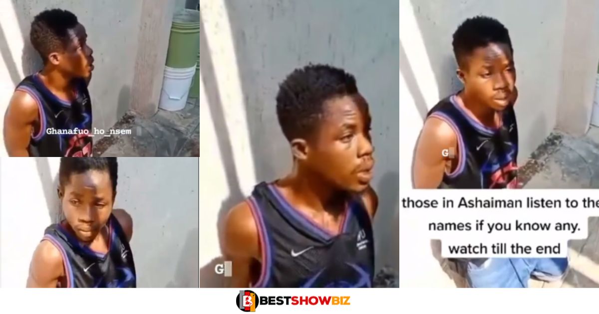Watch Video Of Criminal Guy in Ashaiman Confessing to the Murder Crime, After Snitching On His Gang Members