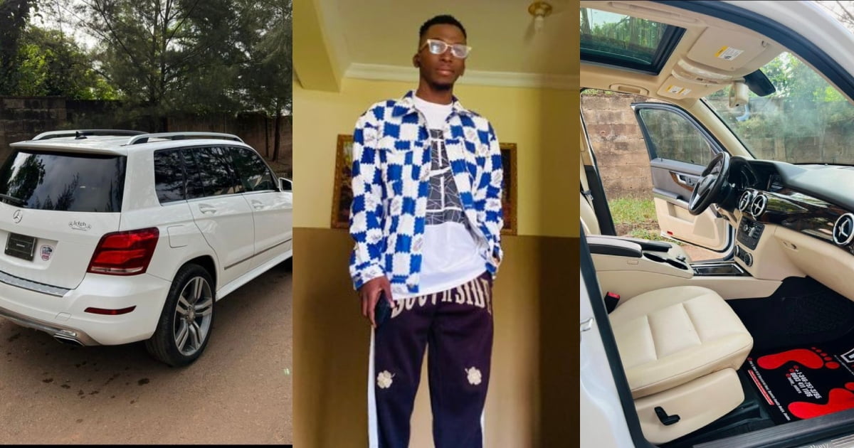 Young Man Buys A Brand New Mercedes Benz After Winning Sports Bet - Photos