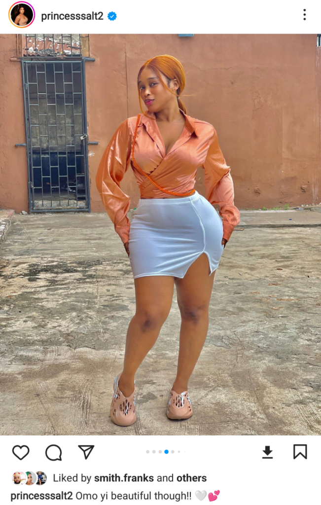 “This Girl Is Very Beautiful” - Princess Chidimma Slays In New Photos In A Two-piece Outfit