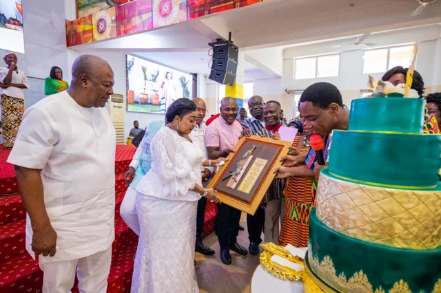 Watch the beautiful surprise birthday party that left Lordina Mahama in tears - Video