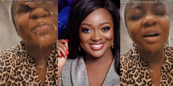 Watch The Moment Jackie Appiah’s Nose Magically Grows Bigger After Washing Off Her Makeup - Video