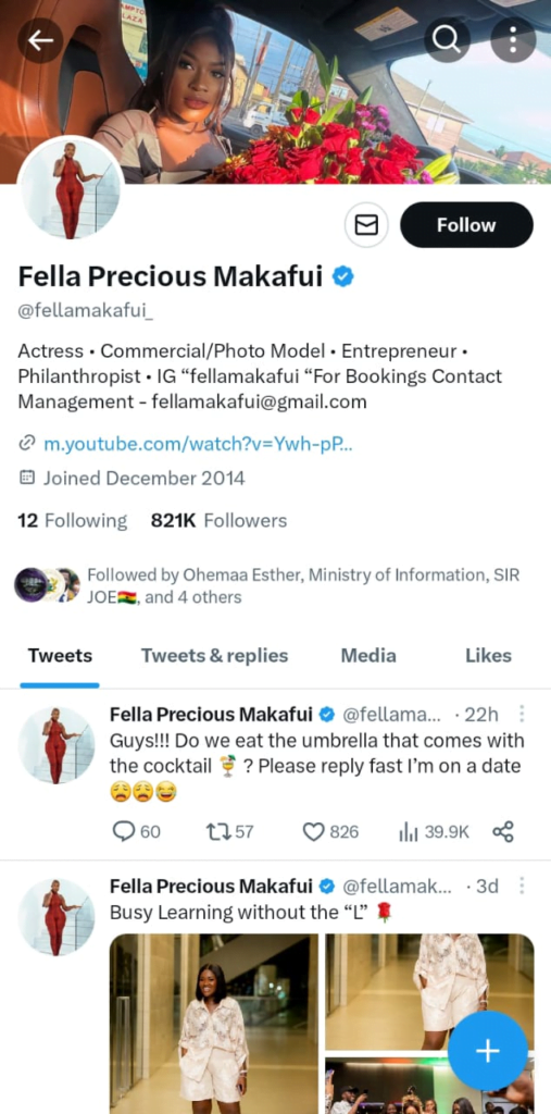 There Is A Fire On The Mountains: Fella Makafui Delates Husband’s Last Name From Her Social Media