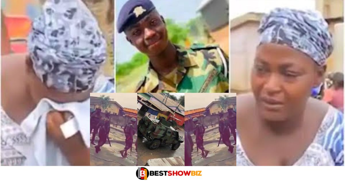 "Continue beating the criminals at Ashaiman"– Mother of Sheriff Imoro tells Ghana soldiers (Watch video)