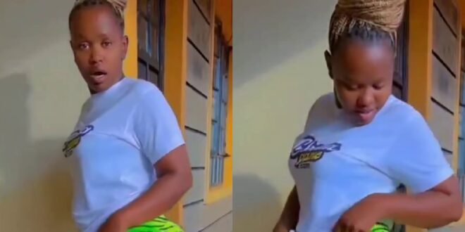 "Check me out, I have natural assets"-Lady says as she flaunts her big backside. (Watch video)