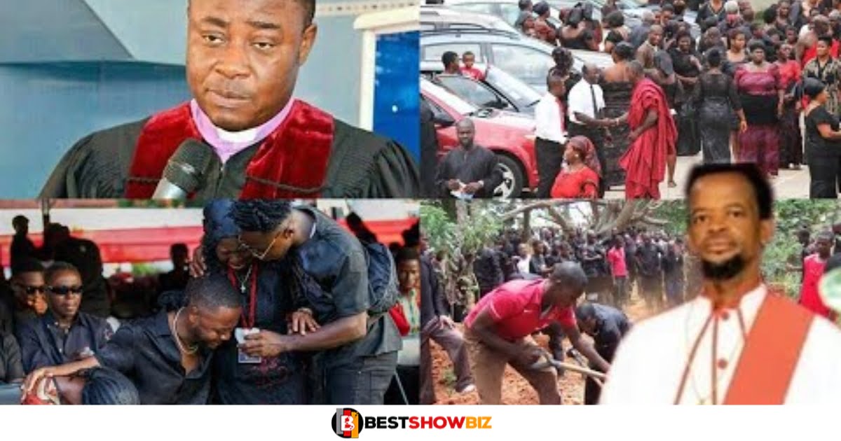 Wife of Rev. Anthony Kwadwo Boakye absent from husband's funeral (watch video)