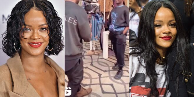 "Don't forget me if you get famous"- Rihanna Begs Ghanaian Fashion Designer for an autograph.