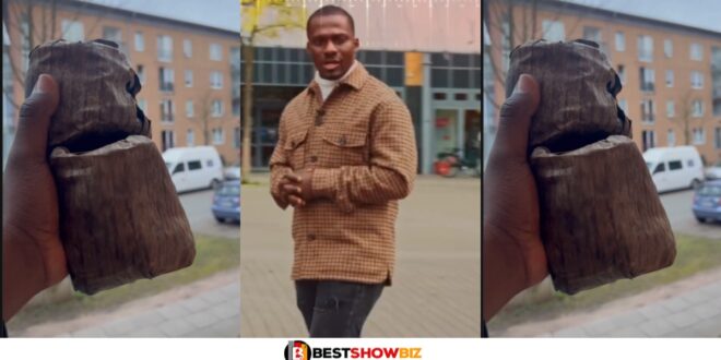 Zionfelix in tears after buying two fante Kenkey for Ghc 92 in Europe (video)