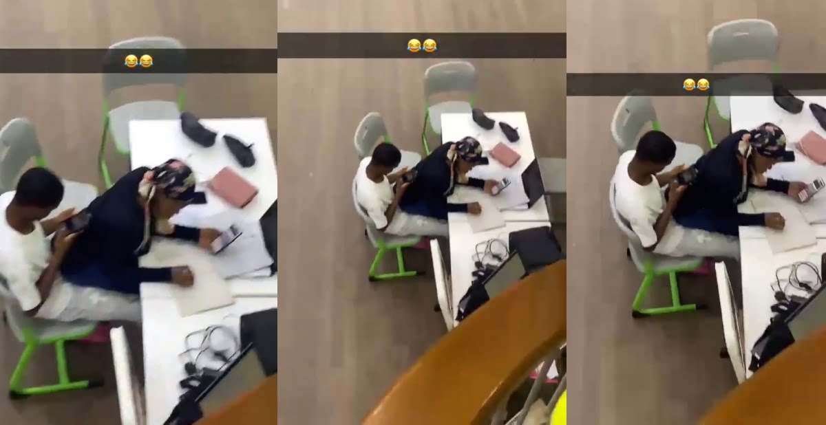 Controversial Video Shows Girl Studying on Boy's Lap at KNUST Library