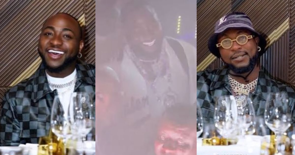 Video of Davido looking happy as he watches his lookalike perform his song at Obi Cubana’s birthday party - Watch