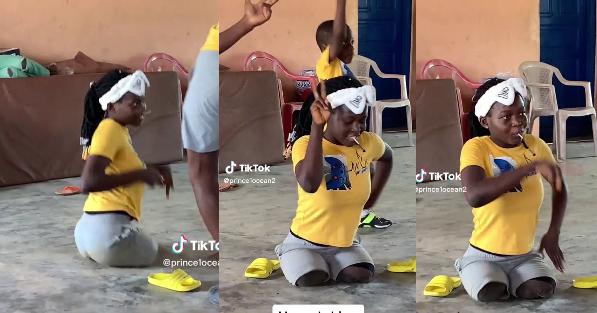 Ghanaian Amputee Lady Dances And Whines Her Waist In This Video - Watch