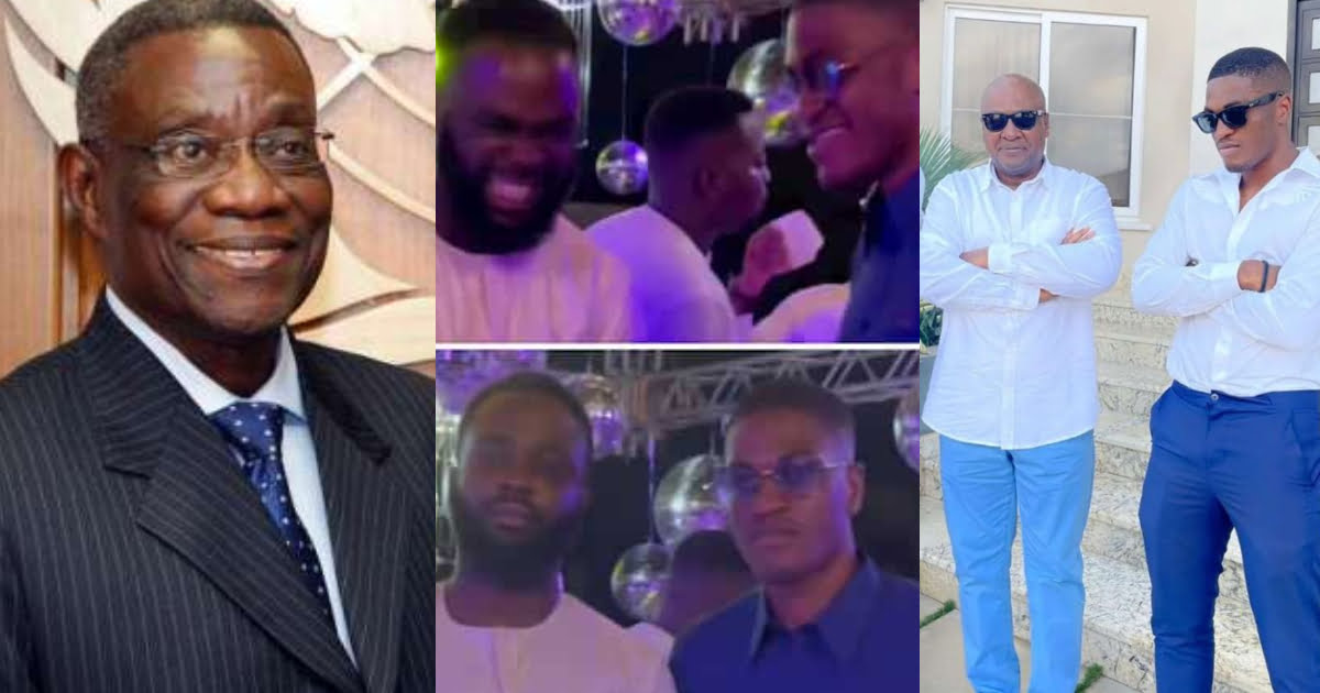 Late President Atta Mills' Son, Kofi Spotted Partying With Mahama's Son, Sharaf In New Video