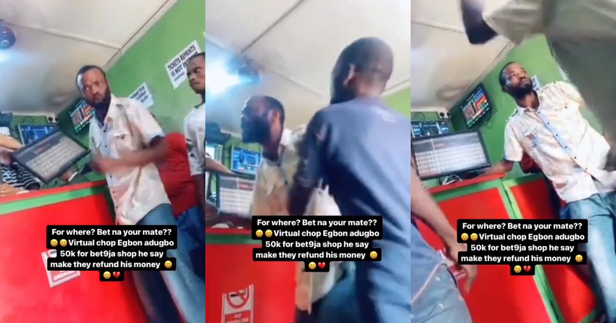 Man Demands Refund After Losing GH¢1,200 On Bet As He F!ghts Attendant (VIDEO)