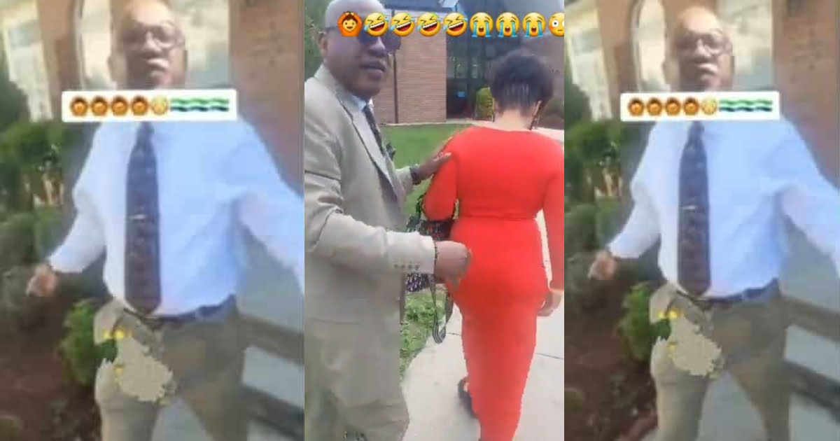 Woman catches her husband of 22 years in side chick’s house (Watch Video)