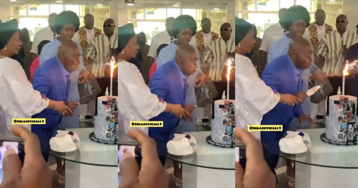 The Fire Cant Quench - Funny Video Of Nana Addo 'Struggling' To Blow His Birthday Candle Goes Viral