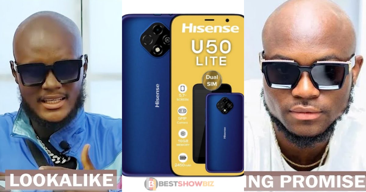"King Promise bought me a Hisense phone, I was disappointed, i wanted iphone" – Lookalike