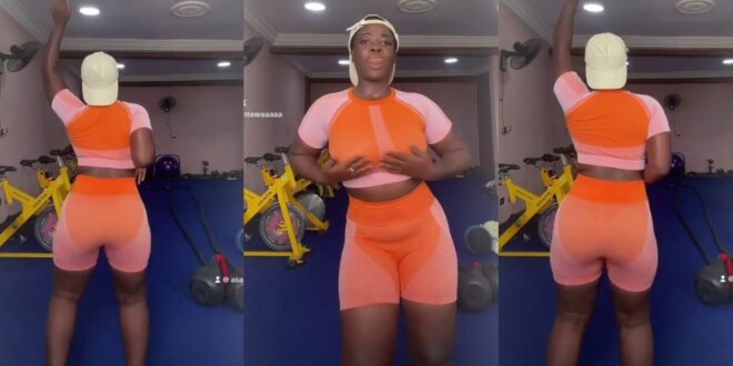 Asantewaa Displays Her Curves And Big Nyᾶsh In Tight Gym Wear As She Dances In New Video