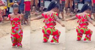 Beautiful Dwarf Lady Steals All Attention As She Dances Inside Market -Watch Video