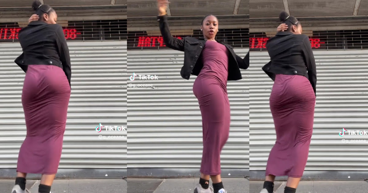 Beautiful Lady Shakes Her Bouncy Nyãsh On The Street - Video