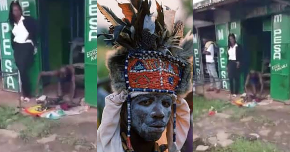 Businesswoman Consults Witch Doctor Wearing Boxer After Thieves Stole her GHC 3.5K - Watch Video