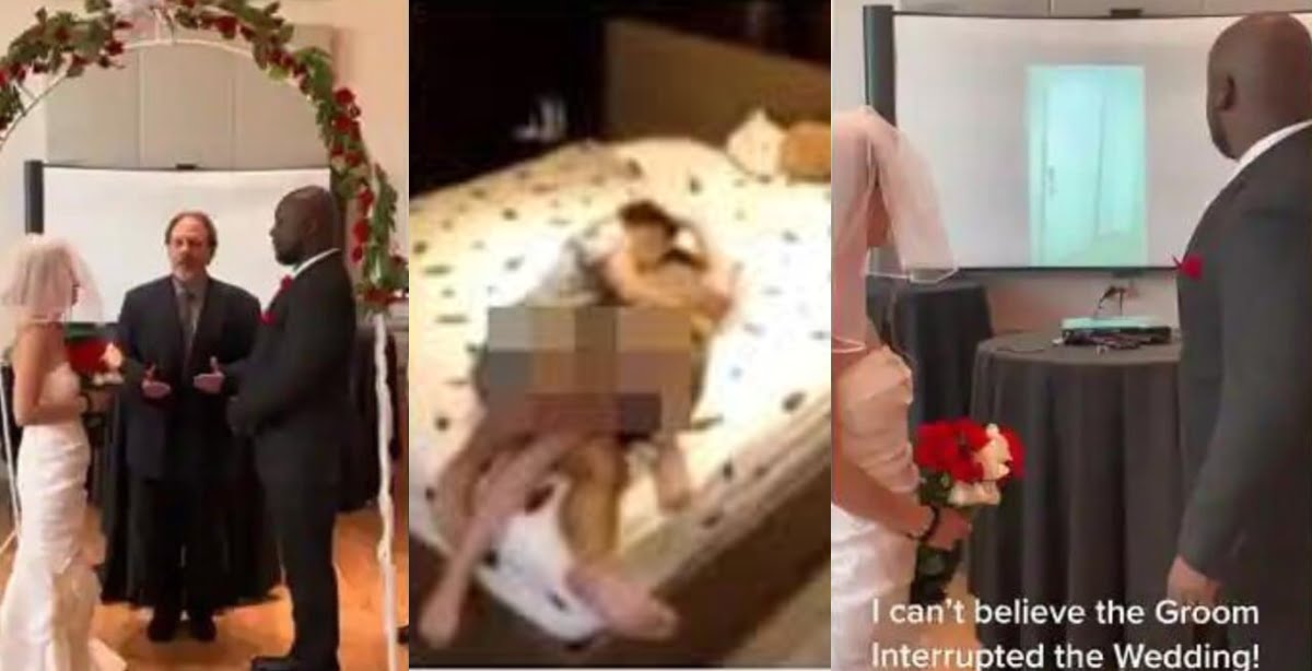 Groom plays video exposing his bride sleeping with another man During their wedding