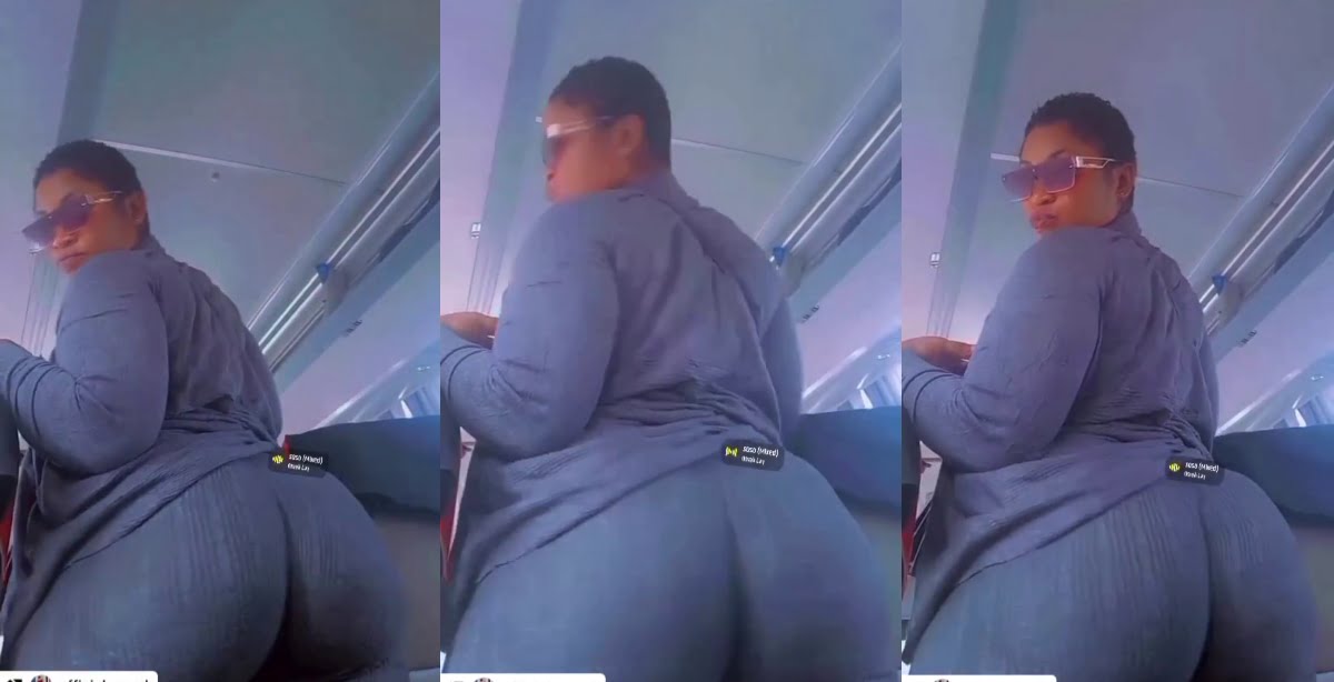 Kumawood Actress Gynel Drops New Video Displaying Her Big Nyᾶsh In A Plane