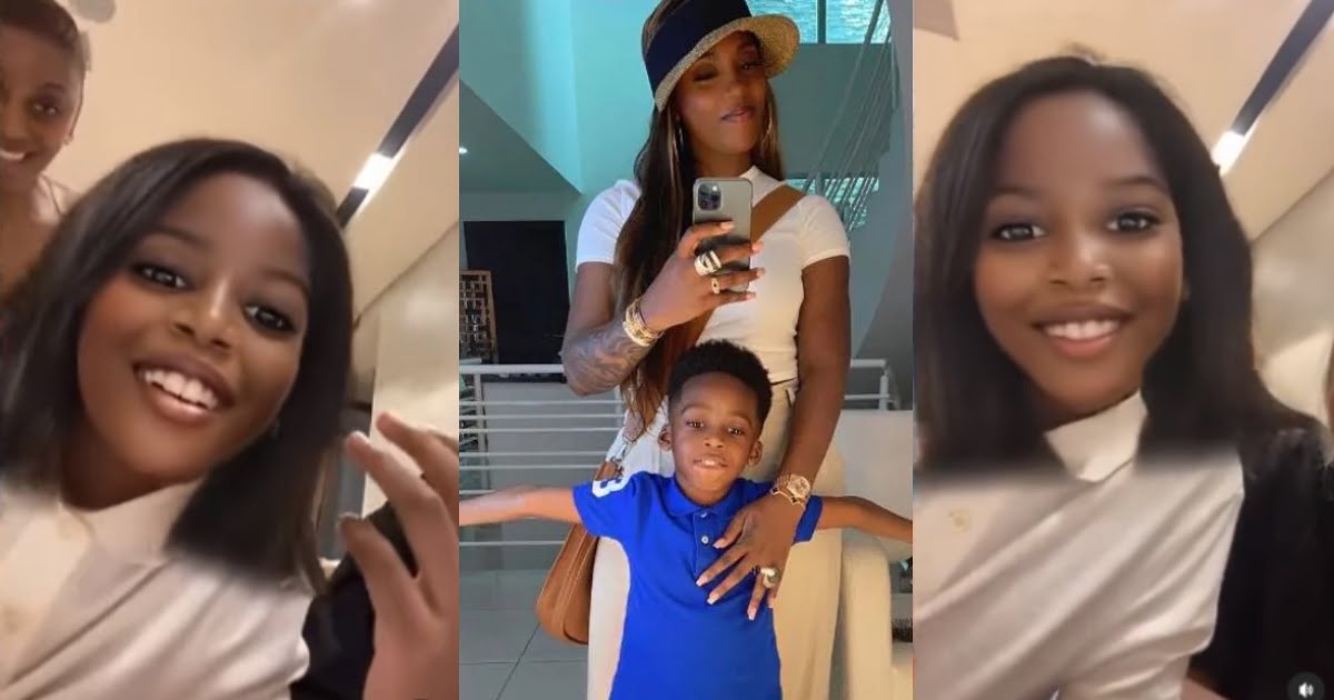 I'm A Boy, Not A Girl - Tiwa Savage's Son Says As She Uses Filter On Him (Video)