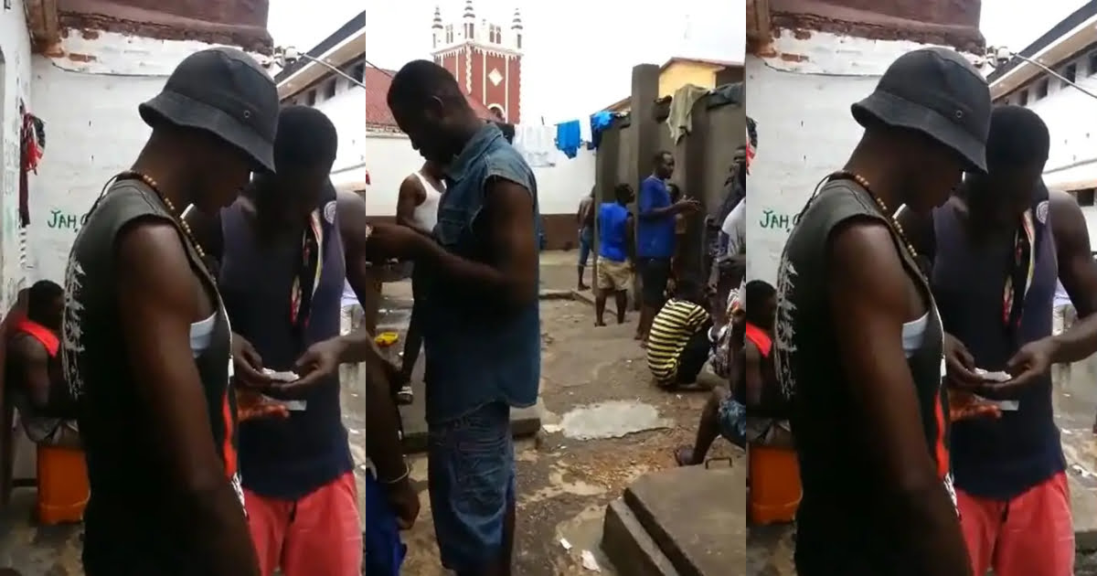 Kumasi Prisoners sniff cocaine, smoke wee openly in the prison yard - Watch Video