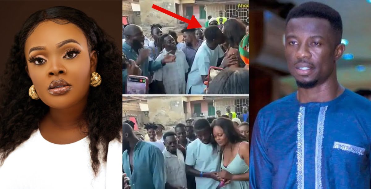 Kwaku Manu Celebrates Bernice Asare's Birthday with Fellow Actors; Kisses Her In Video - Watch