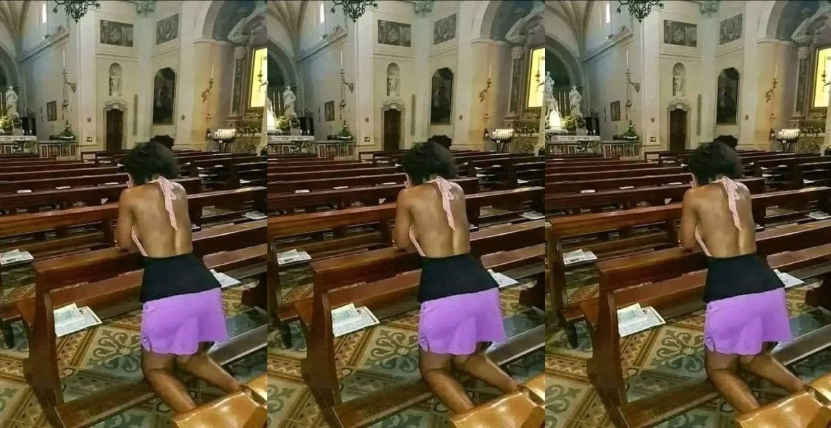Lady Goes Viral After Wearing This Dress To Church - Photos