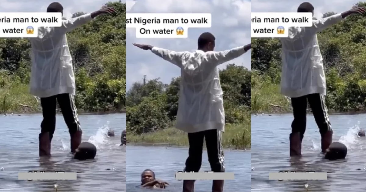 Video Of A Nigerian Man Walking on Water Stirs Online - Watch