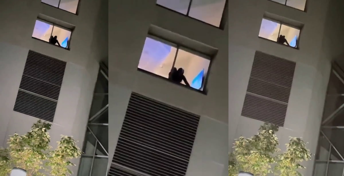Room 33 - Couple Caught Chopping Themselves Through The Windows (Watch Video)