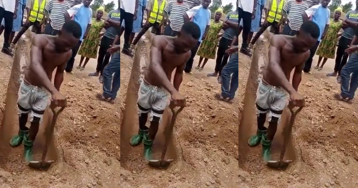 Thief Caught In Kumasi Made To Clean Gutters For 3 Months Instead Of Beating (VIDEO)