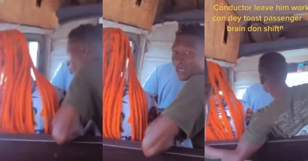 Trotro Mate abandons his work to focus on toasting female passenger (video)