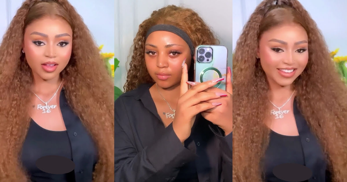 I'm forever 16 - Regina Daniels says as she shares beautiful makeup transformation video