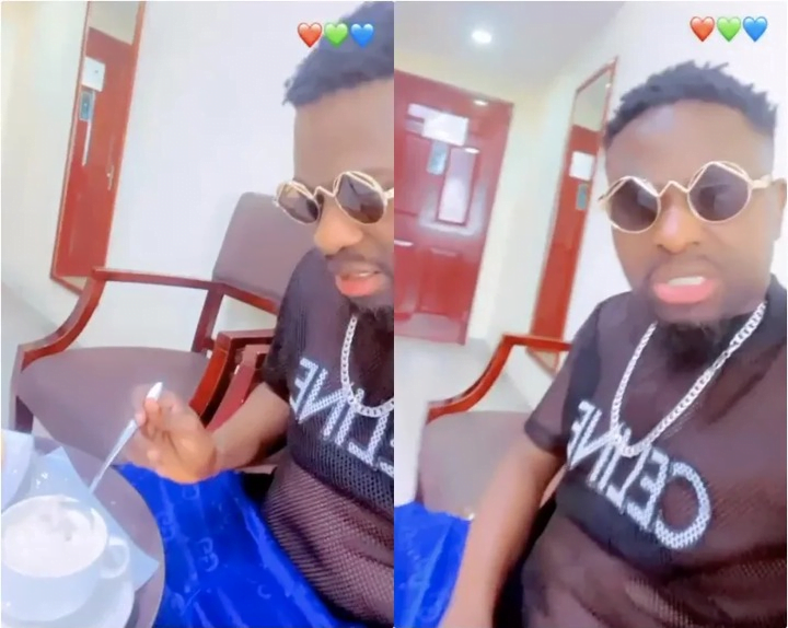 Broda Sammy Cries Out After Being Served White Soup In Dubai (Watch VIDEO)