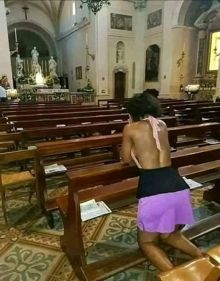 Lady Goes Viral After Wearing This Dress To Church - Photos